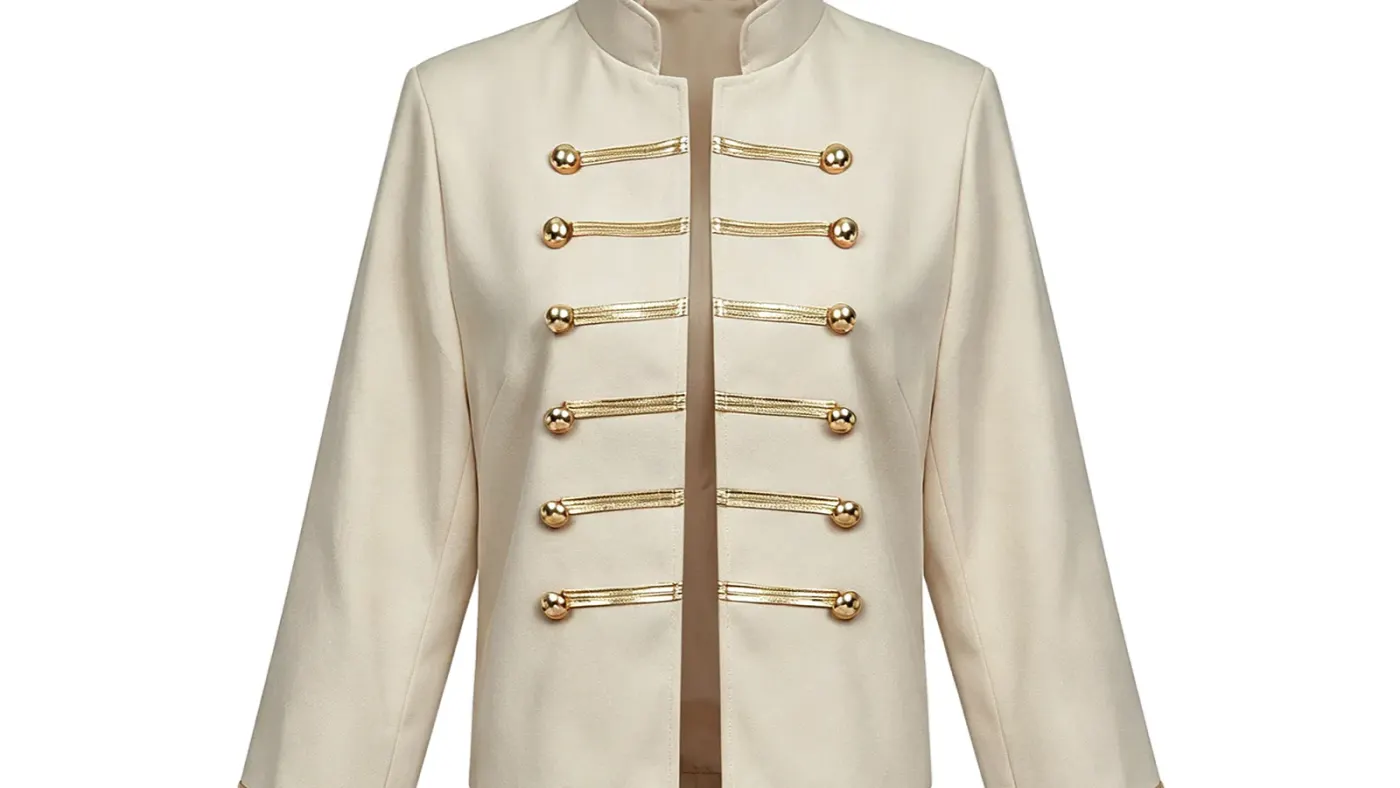 Steampunk Stand-Collar Jackets: Gold Trim and Victorian Tailoring