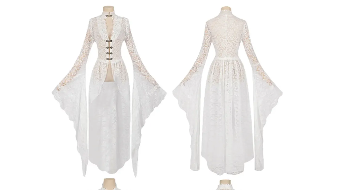 Victorian Court Dress with Trumpet Sleeves: What Buyers Look For