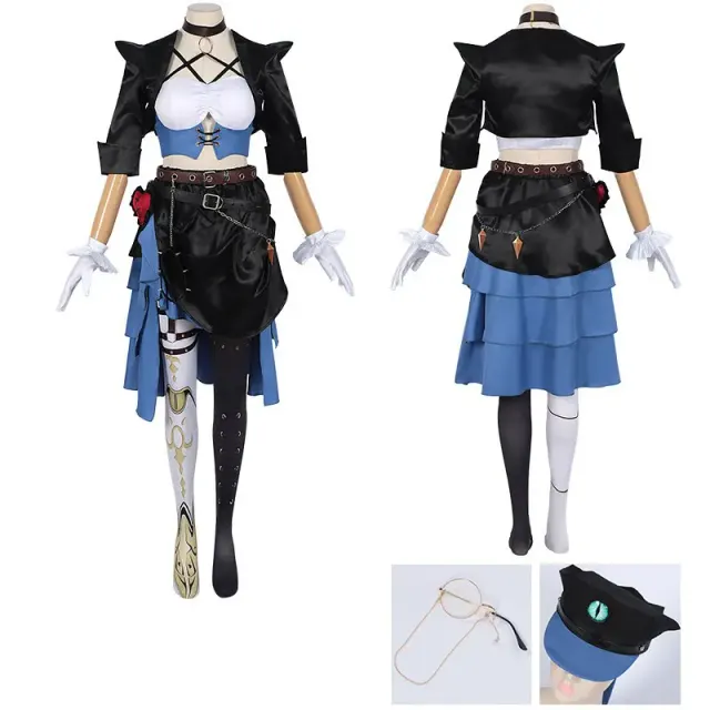 2025 women's Magic Police Erin cosplay costume set with a game-inspired anime design.