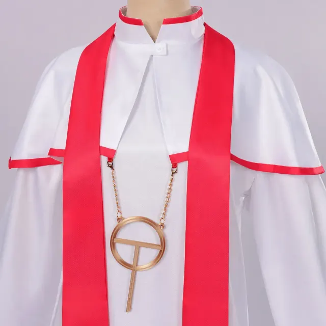 detalle de Disfraz cosplay completo de anime en rojo acento 2