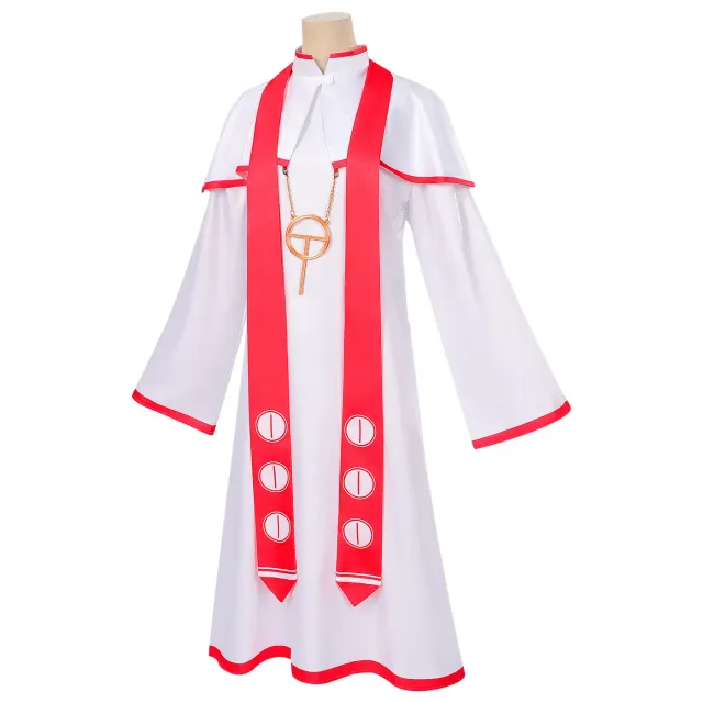 detalle de Disfraz cosplay completo de anime en rojo acento 8