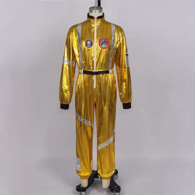 Adult 70s Space Hippie Cosplay Costume for Halloween Party detail 1