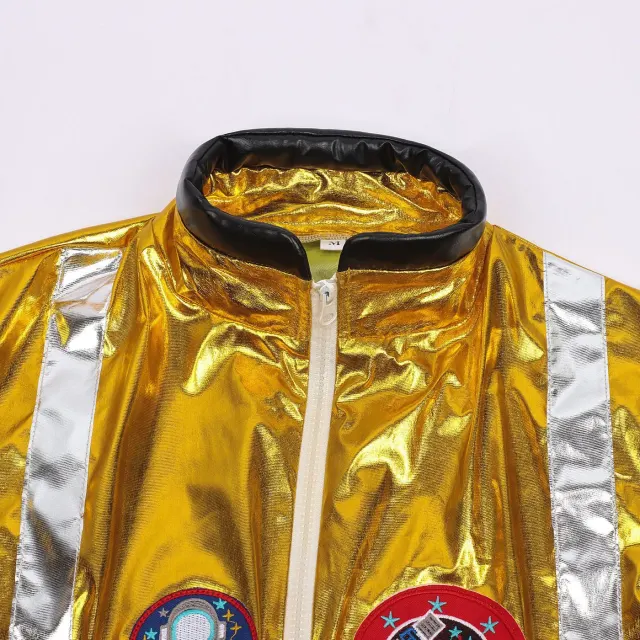 Adult 70s Space Hippie Cosplay Costume for Halloween Party detail 4