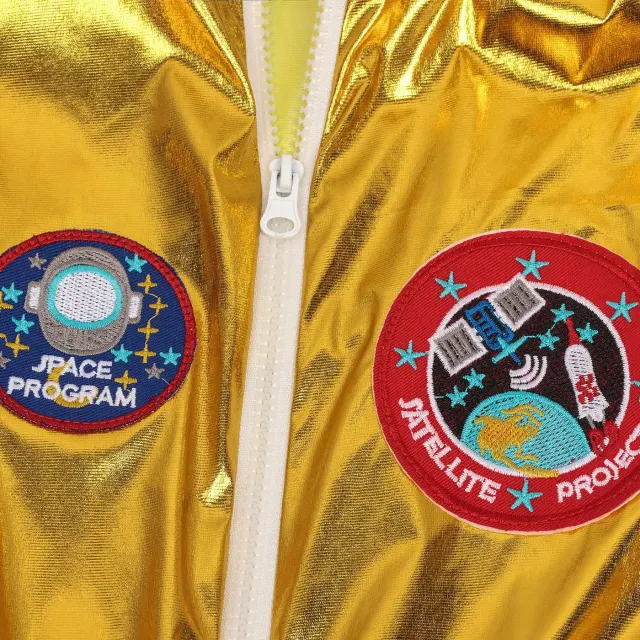 Adult 70s Space Hippie Cosplay Costume for Halloween Party detail 6