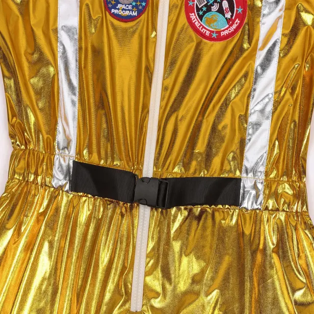Adult 70s Space Hippie Cosplay Costume for Halloween Party detail 7