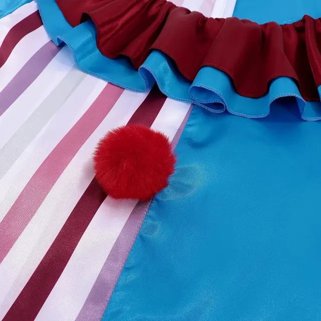 Erwachsenen-Halloween-Cosplay-Jumpsuit-Kostüm „Böser Clown“ Detail 2
