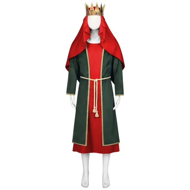 Adult Medieval King Prince Cosplay Costume with Cape detail 4