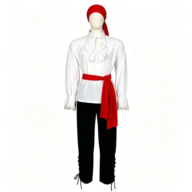 Adult Pirate Couple Cosplay Costume Halloween Stage Set detail 17