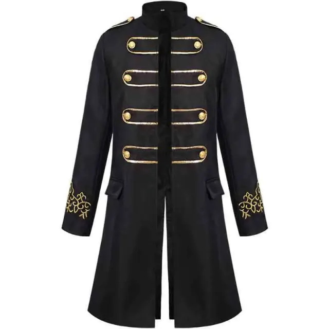 Adult Unisex Embroidered Medieval Steampunk Halloween Jacket detail 3