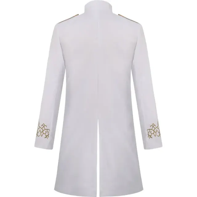 Adult Unisex Embroidered Medieval Steampunk Halloween Jacket detail 12