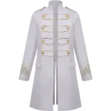 Embroidered Men's Jacket - White