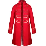 Embroidered Men's Jacket - Red