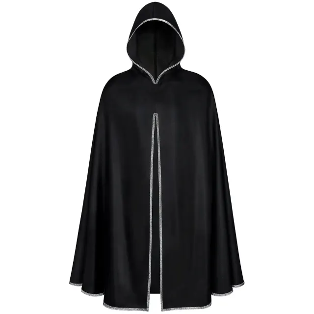 Adult Viking Hooded Cape Renaissance Medieval Cosplay Costume detail 1