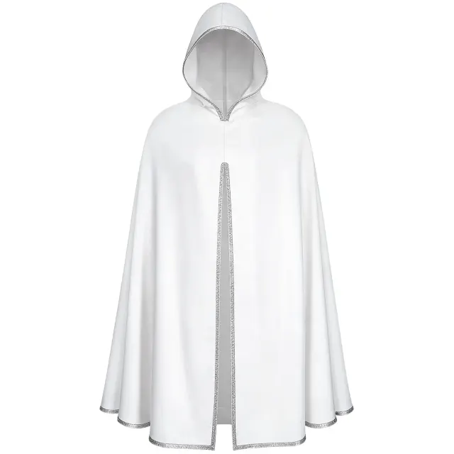 Adult Viking Hooded Cape Renaissance Medieval Cosplay Costume detail 4