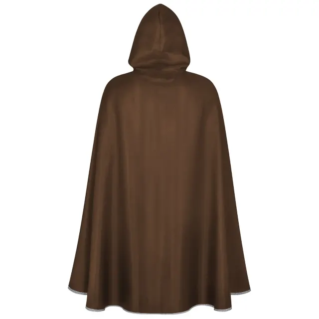 Adult Viking Hooded Cape Renaissance Medieval Cosplay Costume detail 6