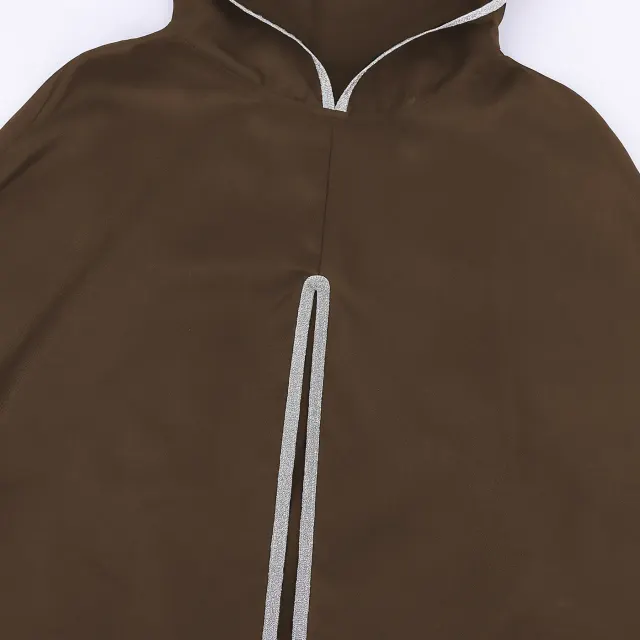 Adult Viking Hooded Cape Renaissance Medieval Cosplay Costume detail 20