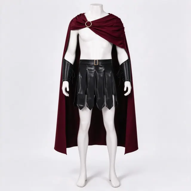 Ancient Greek Roman Gladiator Cosplay Costume Set detail 7
