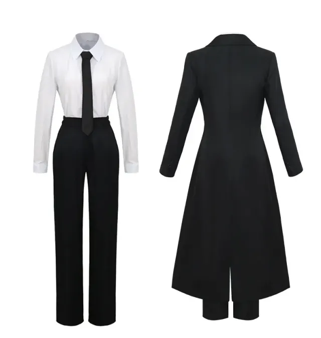 Anime Devil Hunter Cosplay Costume Set with Trench Coat detail 4