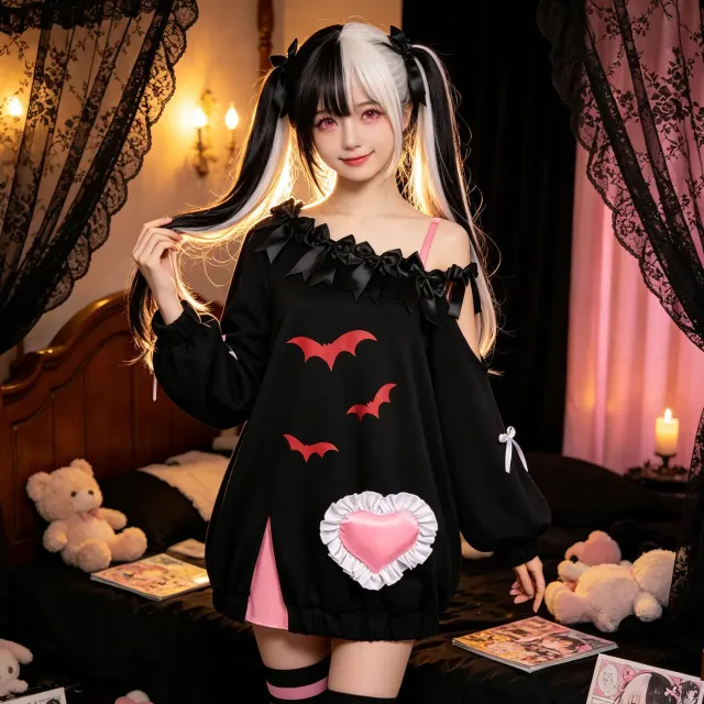 Main image of the New Moon Lullaby anime game cosplay costume with long sleeves and a solid, no-pattern finish.