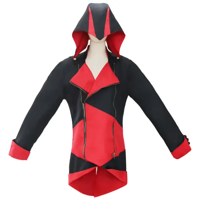 Assassin's Creed Connor Medieval Hooded Tailcoat Cosplay Costume detail 4