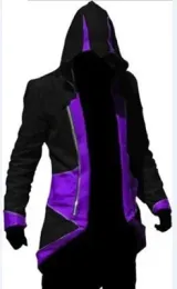 Hooded Tailcoat Jacket - Black/Purple
