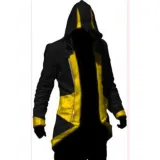 Hooded Tailcoat Jacket - Black/Yellow