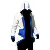 Hooded Tailcoat Jacket - White/Blue