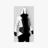 Hooded Tailcoat Jacket - White/Black