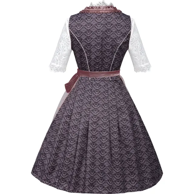 Bavarian Oktoberfest Beer Maid Dress Short Sleeve Lace-Up Costume detail 2