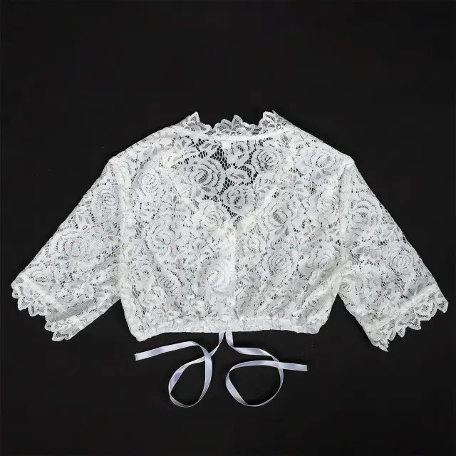 Bavarian Oktoberfest Beer Maid Dress Short Sleeve Lace-Up Costume detail 4