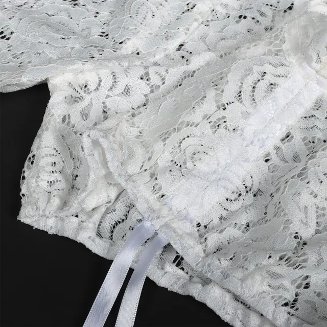 Bavarian Oktoberfest Beer Maid Dress Short Sleeve Lace-Up Costume detail 6