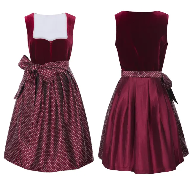 Bayerisches Oktoberfest-Latzkleid-Set für Damen Detail 8