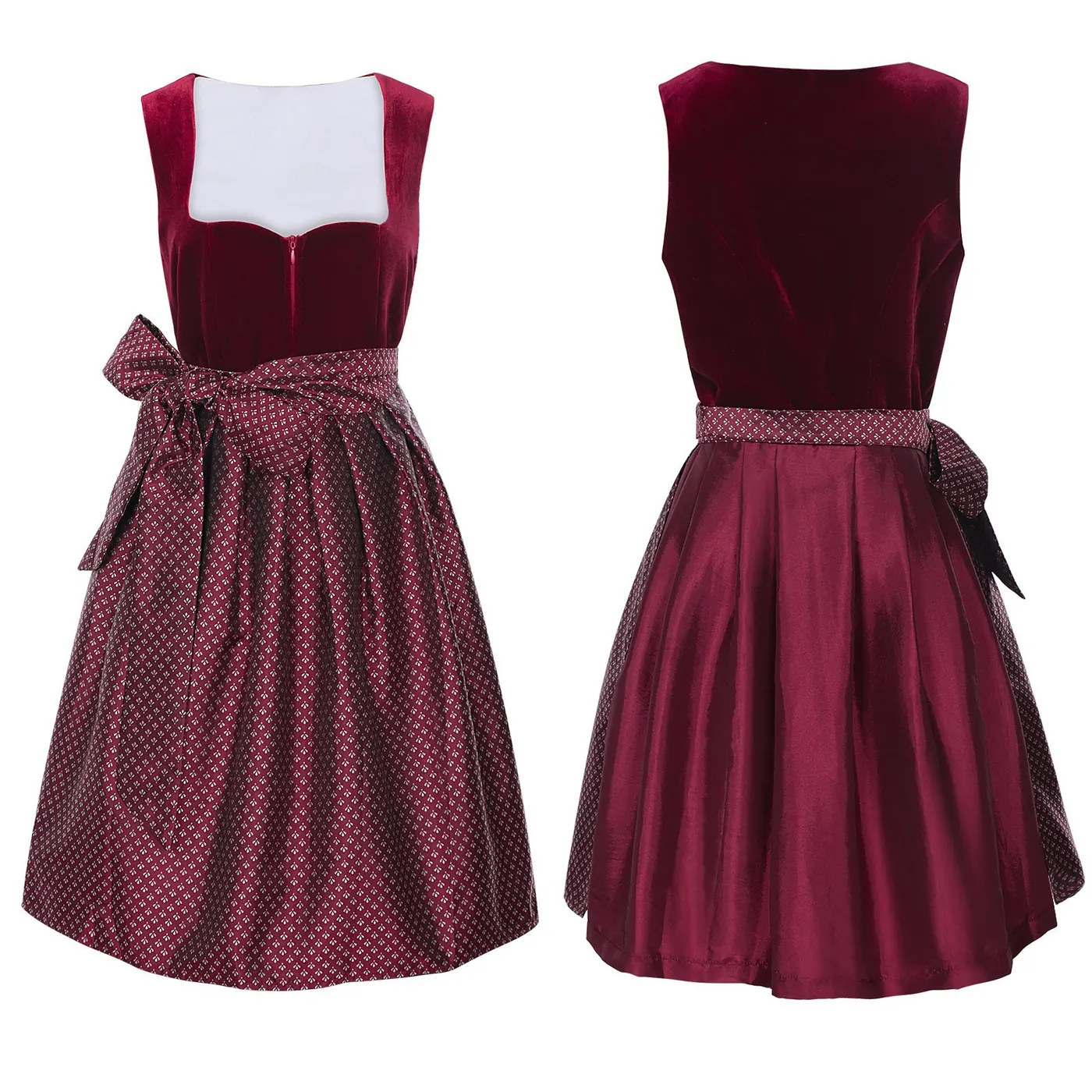 Bavarian Oktoberfest Pinafore Dress Set for Women detail 8