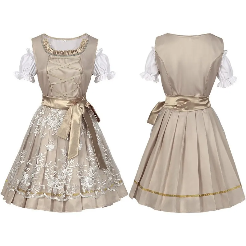 Bavarian Oktoberfest Pinafore Dress Set for Women detail 15