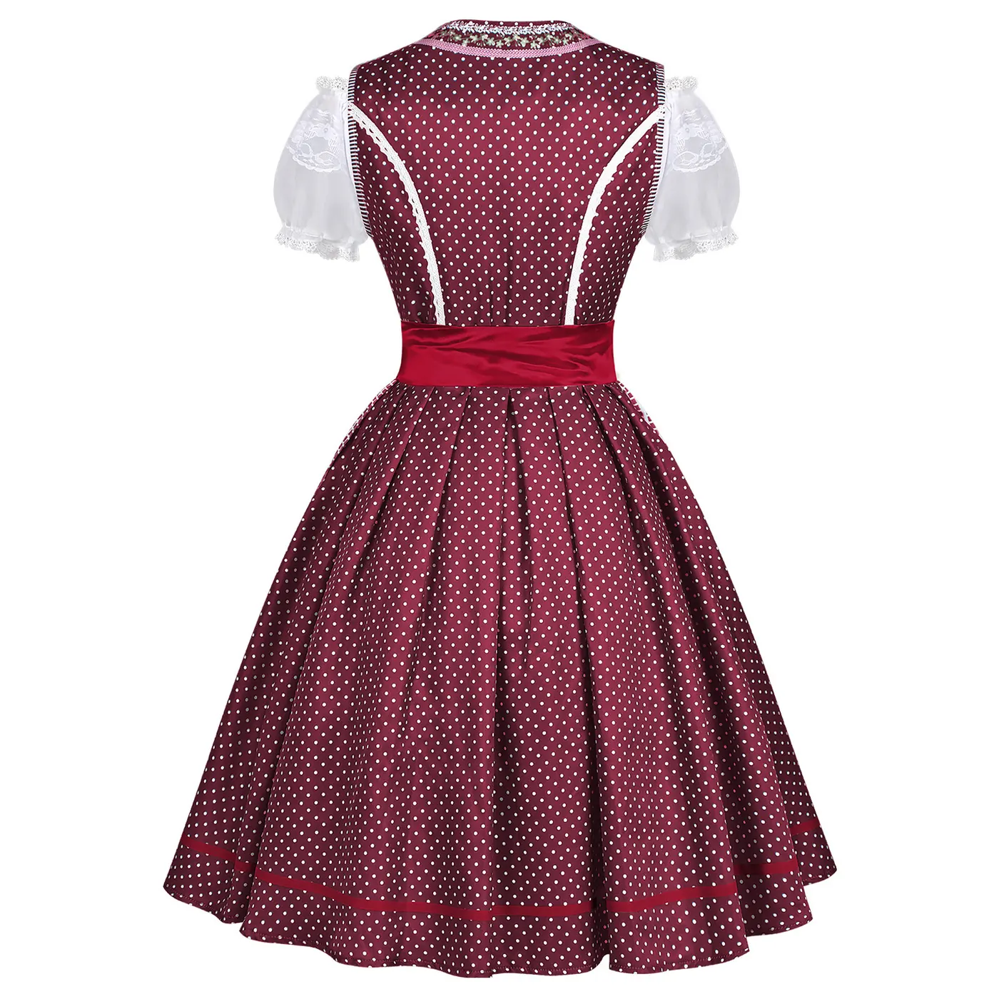 Bavarian Oktoberfest Vintage Maid Dress for Halloween Cosplay detail 3