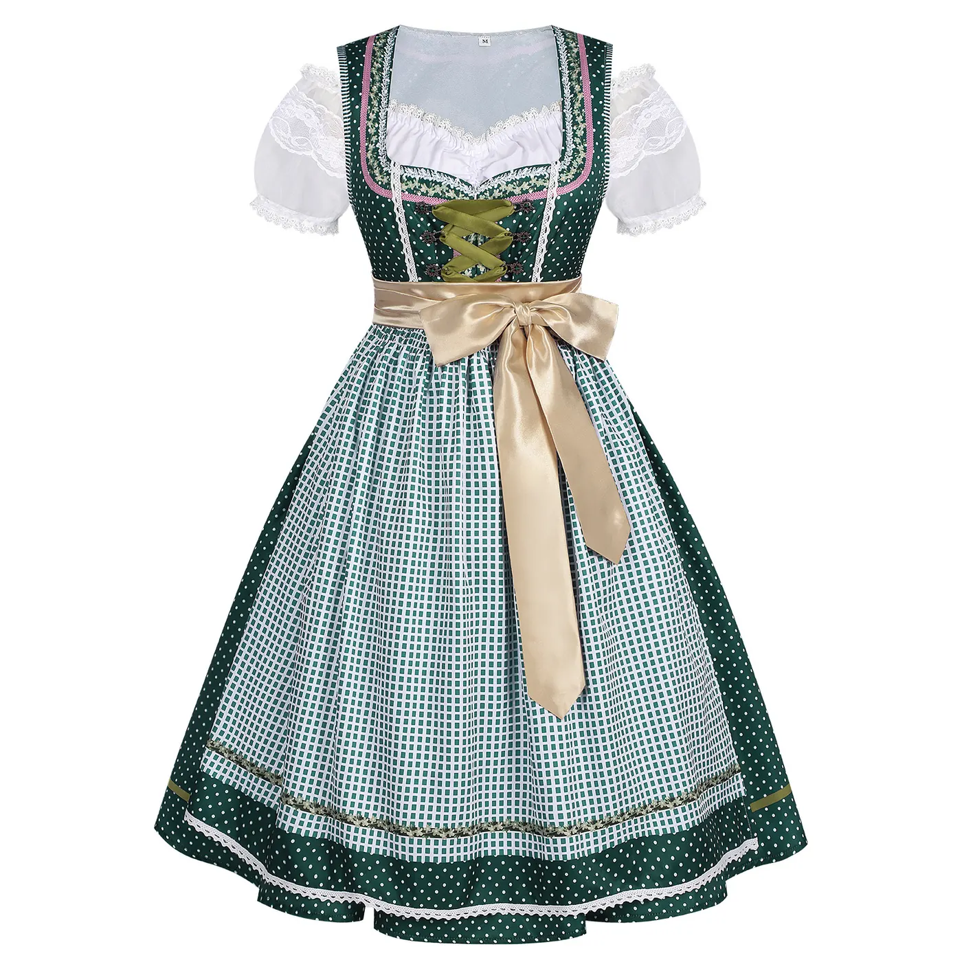 Bavarian Oktoberfest Vintage Maid Dress for Halloween Cosplay detail 12