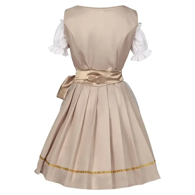 Ensemble robe de serveuse à dentelle et blocs de couleurs pour femme – Fête de la bière détail 9