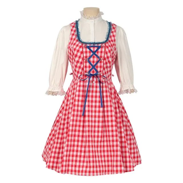 Ensemble robe de serveuse à dentelle et blocs de couleurs pour femme – Fête de la bière détail 13