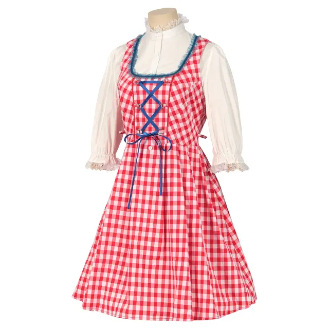 Ensemble robe de serveuse à dentelle et blocs de couleurs pour femme – Fête de la bière détail 14