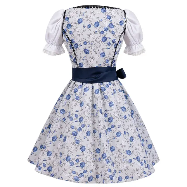 Ensemble robe de serveuse à dentelle et blocs de couleurs pour femme – Fête de la bière détail 18