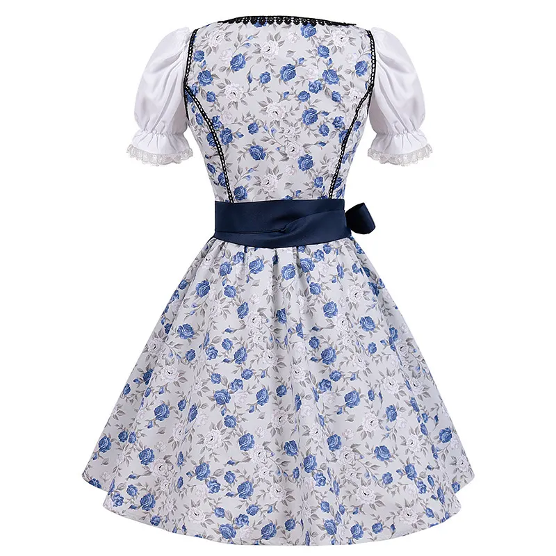 Women's Beer Festival Lace Color-Block Maid Dress Set detail 18