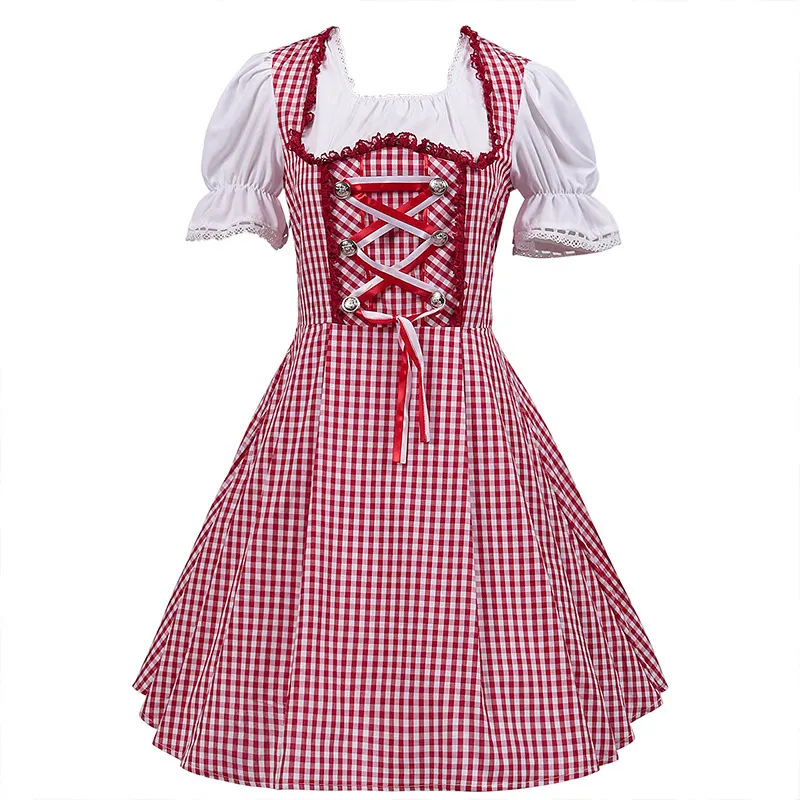 Women's Beer Festival Lace Color-Block Maid Dress Set detail 19
