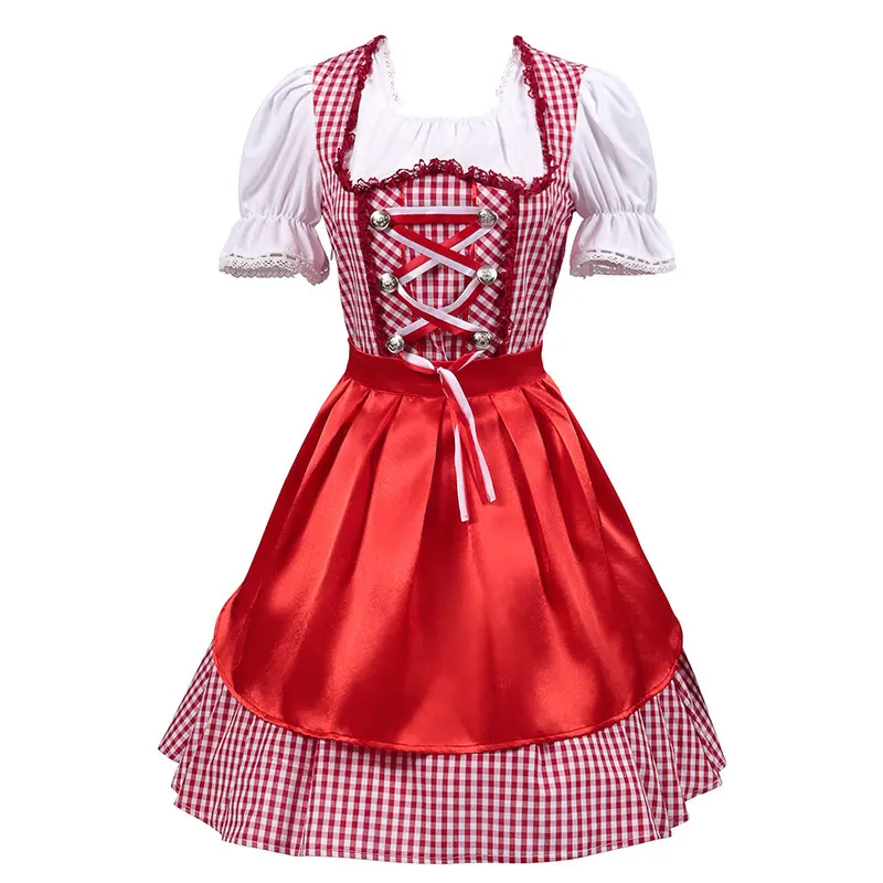 Women's Beer Festival Lace Color-Block Maid Dress Set detail 20