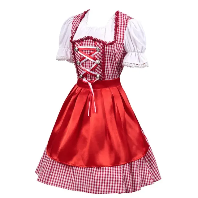 Ensemble robe de serveuse à dentelle et blocs de couleurs pour femme – Fête de la bière détail 21