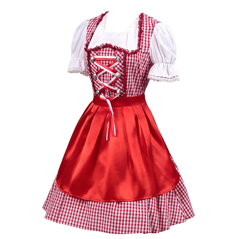 Women's Beer Festival Lace Color-Block Maid Dress Set detail 21