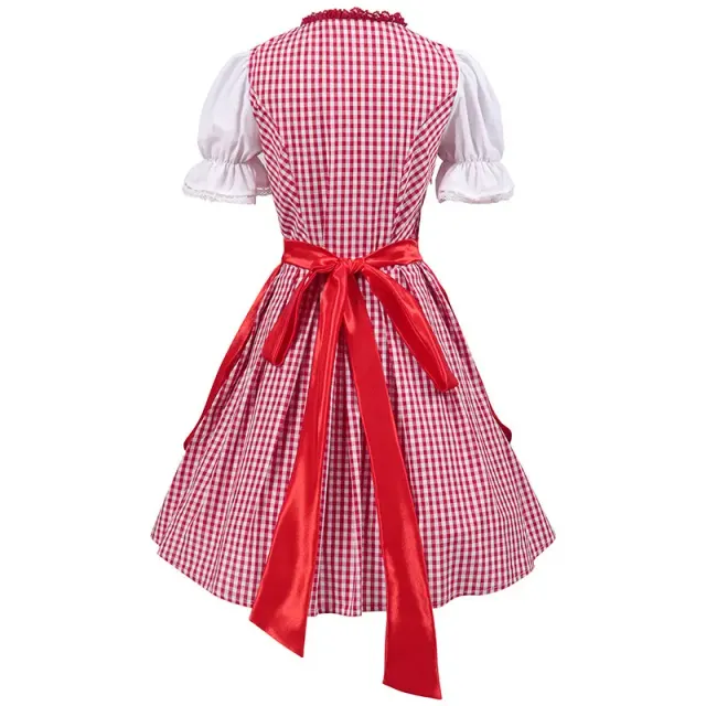 Ensemble robe de serveuse à dentelle et blocs de couleurs pour femme – Fête de la bière détail 22