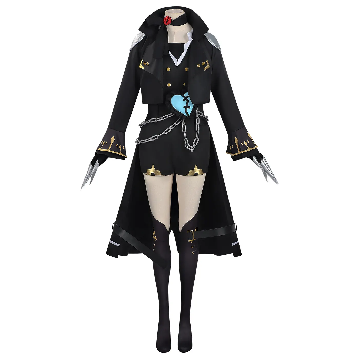 Black Catwoman Cosplay Costume for Adults and Kids detail 1