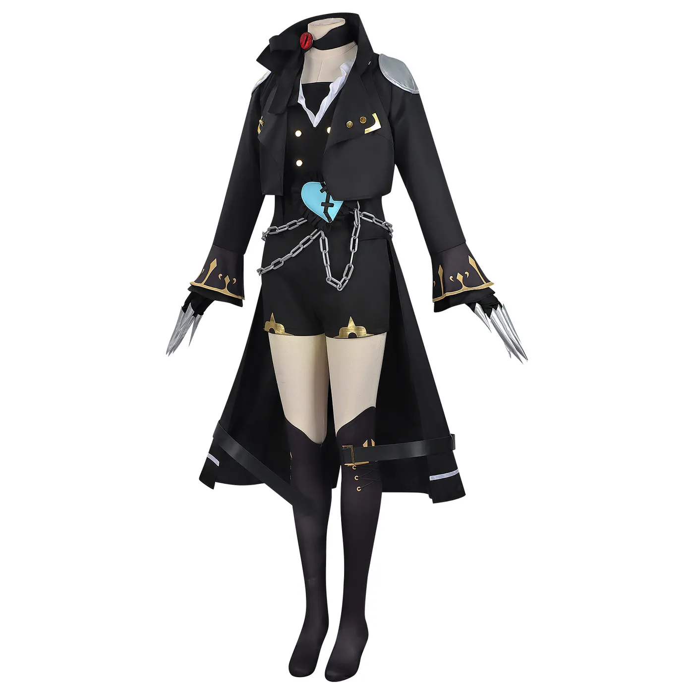 Black Catwoman Cosplay Costume for Adults and Kids detail 2