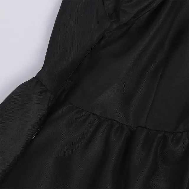 Black and White Nurse Cosplay Costume Halloween Stage Outfit detail 9