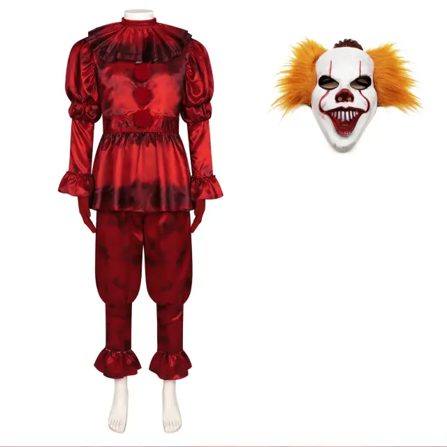 Bloody Pennywise Clown Cosplay Costume for Halloween Parties detail 2
